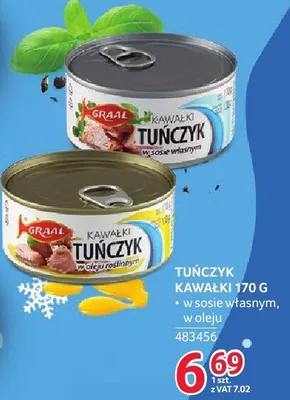 Tuńczyk kawałki 170g promocja w Selgros