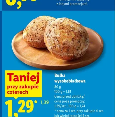 Bułka wysokobiałkowa promocja w Lidl