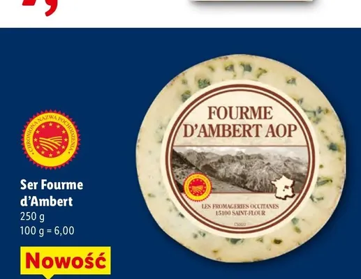 Ser Fourme d'Ambert AOP promocja w Lidl