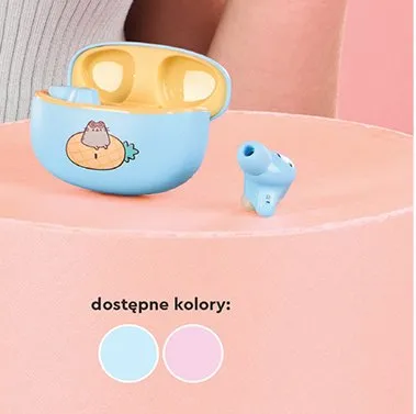 Słuchawki douszne bezprzewodowe Pusheen promocja w Biedronka