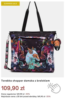 Torebka shopper damska z brelokiem promocja w Medicine