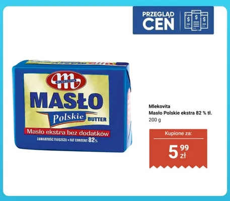 Masło Polskie ekstra Mlekovita 82% promocja w Biedronka
