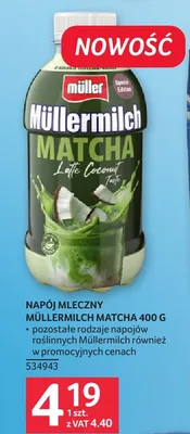Napój mleczny Müllermilch Matcha Müller promocja w Selgros