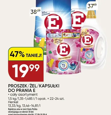 Proszek do prania E promocja w Chata Polska