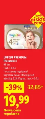 Pieluszki Lupilu Premium 4 promocja w Lidl