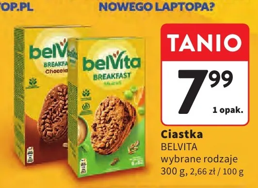 Ciastka belVita Breakfast Musli z owocami promocja w Intermarche