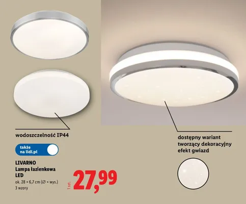 Lampa łazienkowa LED Livarno promocja w Lidl