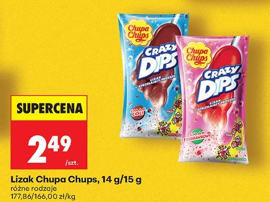 Lizak Crazy Dips różne rodzaje promocja w Biedronka