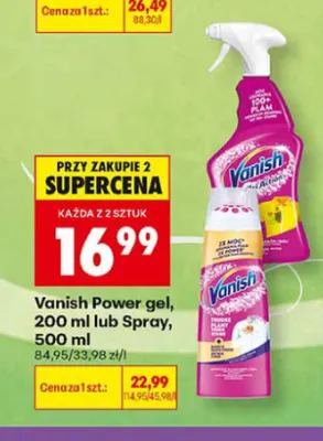 Odplamiacz Vanish Power gel promocja w Biedronka