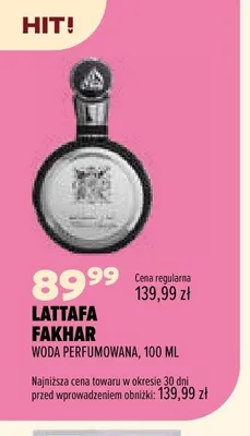 Woda perfumowana Lattafa Fakhar promocja w Drogerie Natura