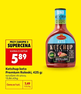 Ketchup keto sycylijski do pizzy Roleski Premium promocja w Biedronka