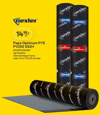 Papa zgrzewalna wierzchniego krycia Nexler Optimum PYE PV250 S52H promocja w Castorama
