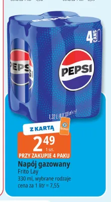 Napój gazowany Pepsi 4-pak promocja w Leclerc