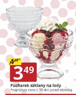 Pucharek szklany na lody promocja w Prymus AGD