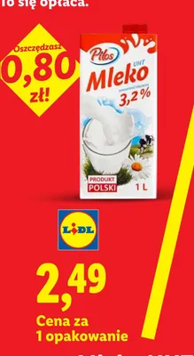 Mleko UHT 3,2% Pilos promocja