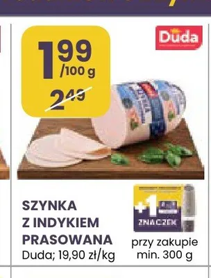 Szynka z indykiem prasowana Duda promocja w Stokrotka