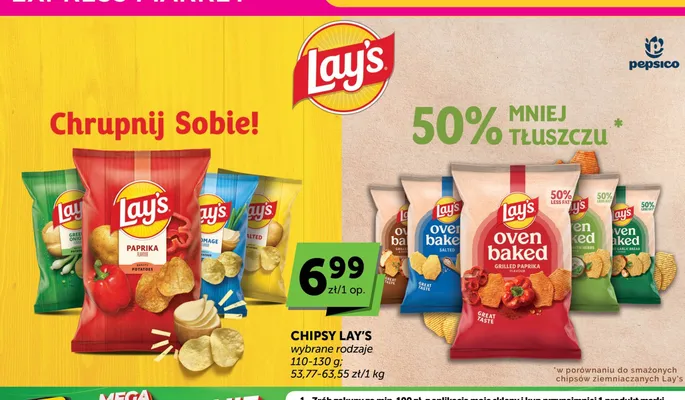 Chipsy Lay's Oven Baked Chleb Czosnkowy promocja w Groszek