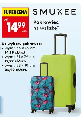 Pokrowiec na walizkę SMUKEE wym.: 51x79cm promocja w Biedronka