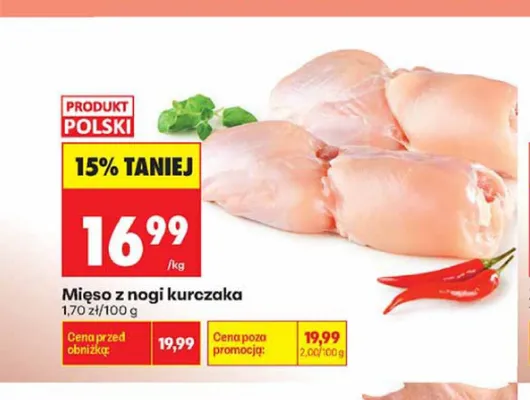 Mięso z nogi kurczaka polskie promocja w Biedronka