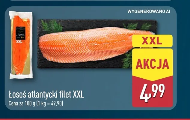 Łosoś atlantycki filet XXL promocja w Aldi