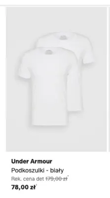 Podkoszulki Under Armour 2-pak biały promocja w Lounge by Zalando
