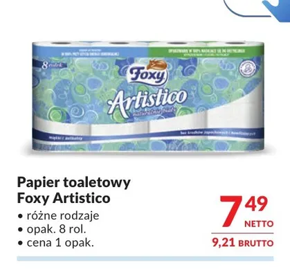 Papier toaletowy Foxy Artistico 8-pak promocja w Makro
