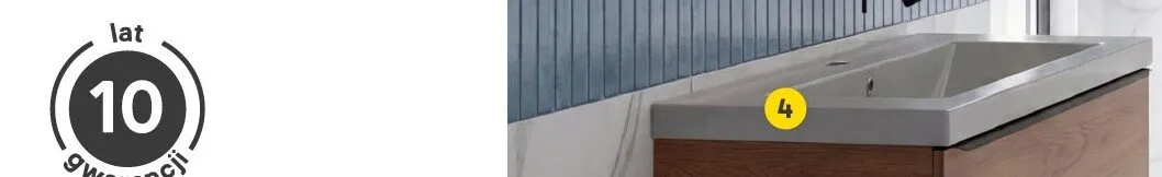 Umywalka meblowa ceramiczna Nira slim promocja w Castorama