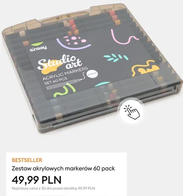 Zestaw akrylowych markerów Sinsay Studio Art 60-pak promocja w Sinsay