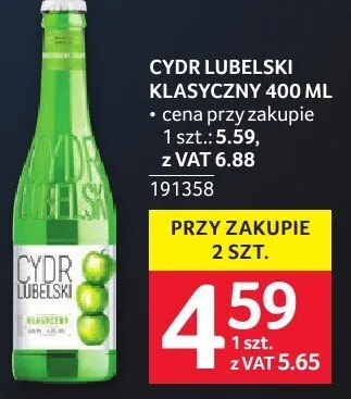 Cydr Lubelski Klasyczny 400 ml promocja w Selgros