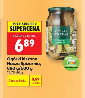 Ogórki kiszone Nasza Spiżarnia promocja w Biedronka