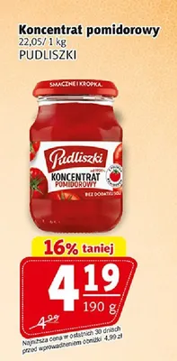 Koncentrat pomidorowy Pudliszki promocja w Prim Market