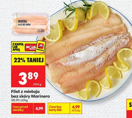 Filet z mintaja bez skóry Marinero promocja w Biedronka