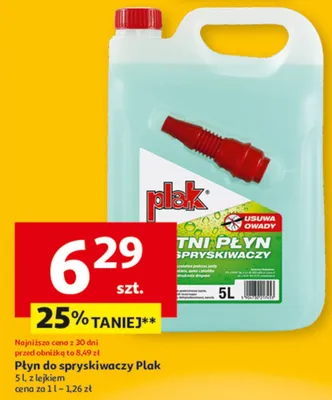 Płyn do spryskiwaczy Plak z lekiem promocja w Auchan