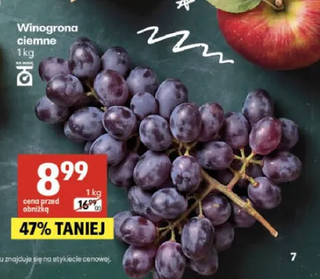Winogrona ciemne mołdawia promocja w Delikatesy Centrum