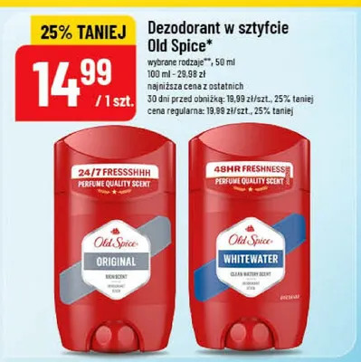 Dezodorant w sztyfcie Old Spice Original promocja w POLOmarket