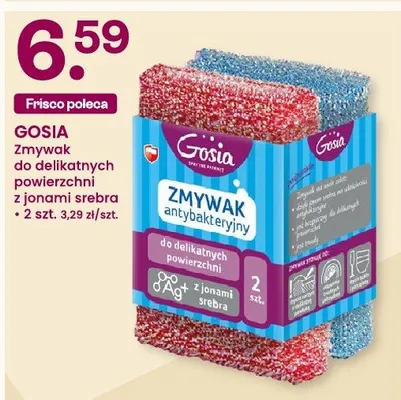 Zmywak do delikatnych powierzchni z jonami srebra Gosia promocja w Frisco