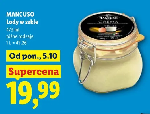 Lody w szkle Mancuso promocja w Lidl