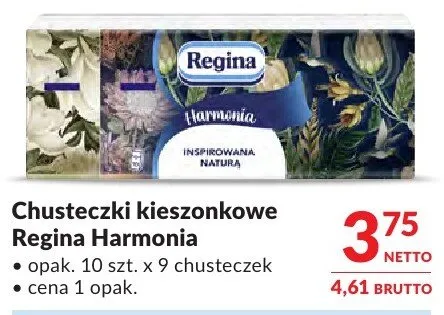 Chusteczki kieszonkowe Regina Harmonia promocja w Makro