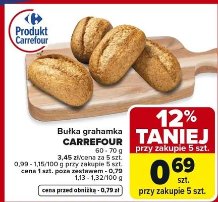Bułka grahamka promocja w Carrefour Market