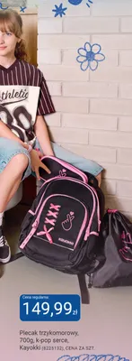 Plecak trzykomorowy Kayokki k-pop serce promocja w Smyk