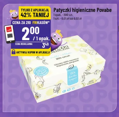 Patyczki higieniczne Povabe promocja w POLOmarket