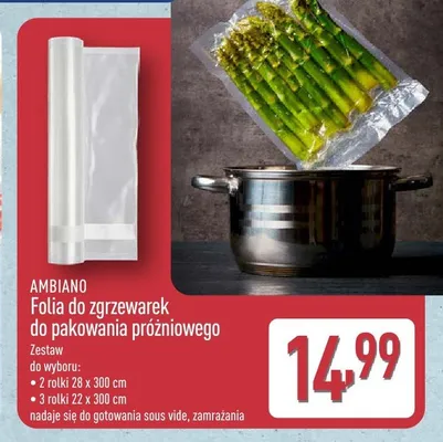 Folia do zgrzewarek do pakowania próżniowego Ambiano promocja w Aldi