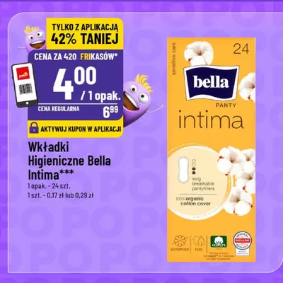 Wkładki higieniczne Bella Panty Intima promocja w POLOmarket