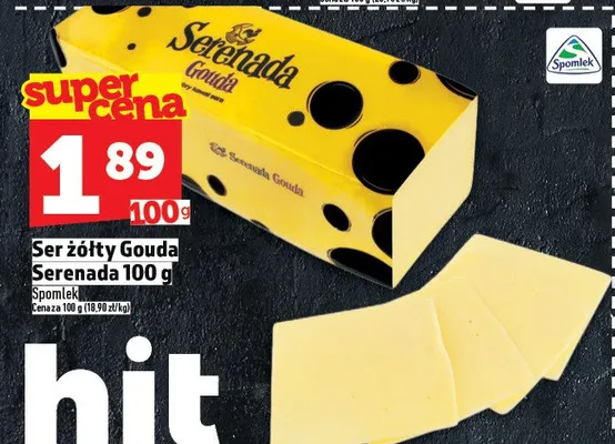 Ser żółty Gouda Serenada 100g promocja w TOPAZ