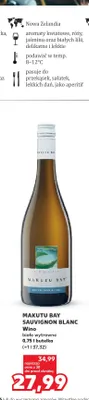 Wino białe wytrawne Makutu Bay Sauvignon Blanc promocja w Kaufland