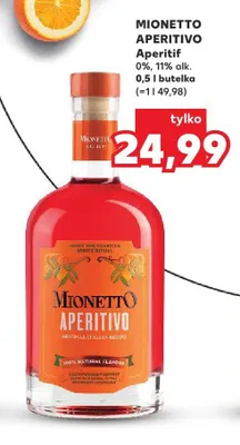 Aperitif MIONETTO APERITIVO 11% alk. promocja w Kaufland