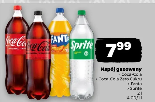 Napój gazowany Coca-Cola Zero Cukru promocja w Netto