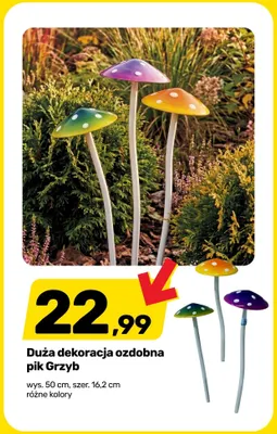 Duża dekoracja ozdobna pik Grzyb promocja w Bricomarche