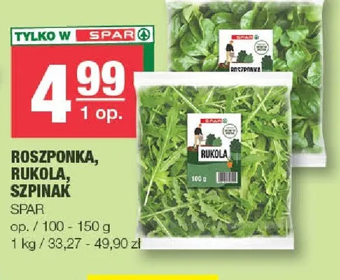 Szpinak SPAR promocja w SPAR