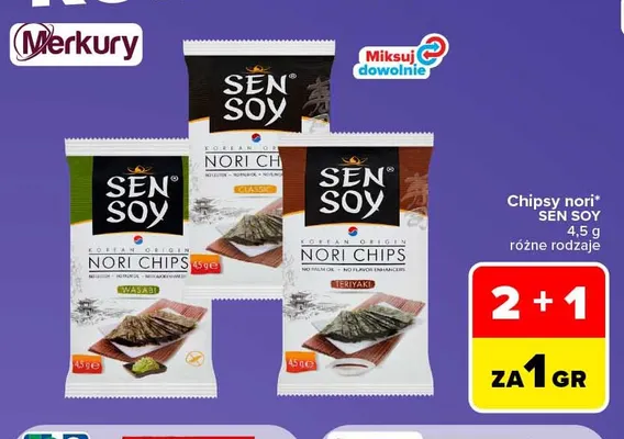Chipsy nori Wasabi Sen Soy promocja w Carrefour